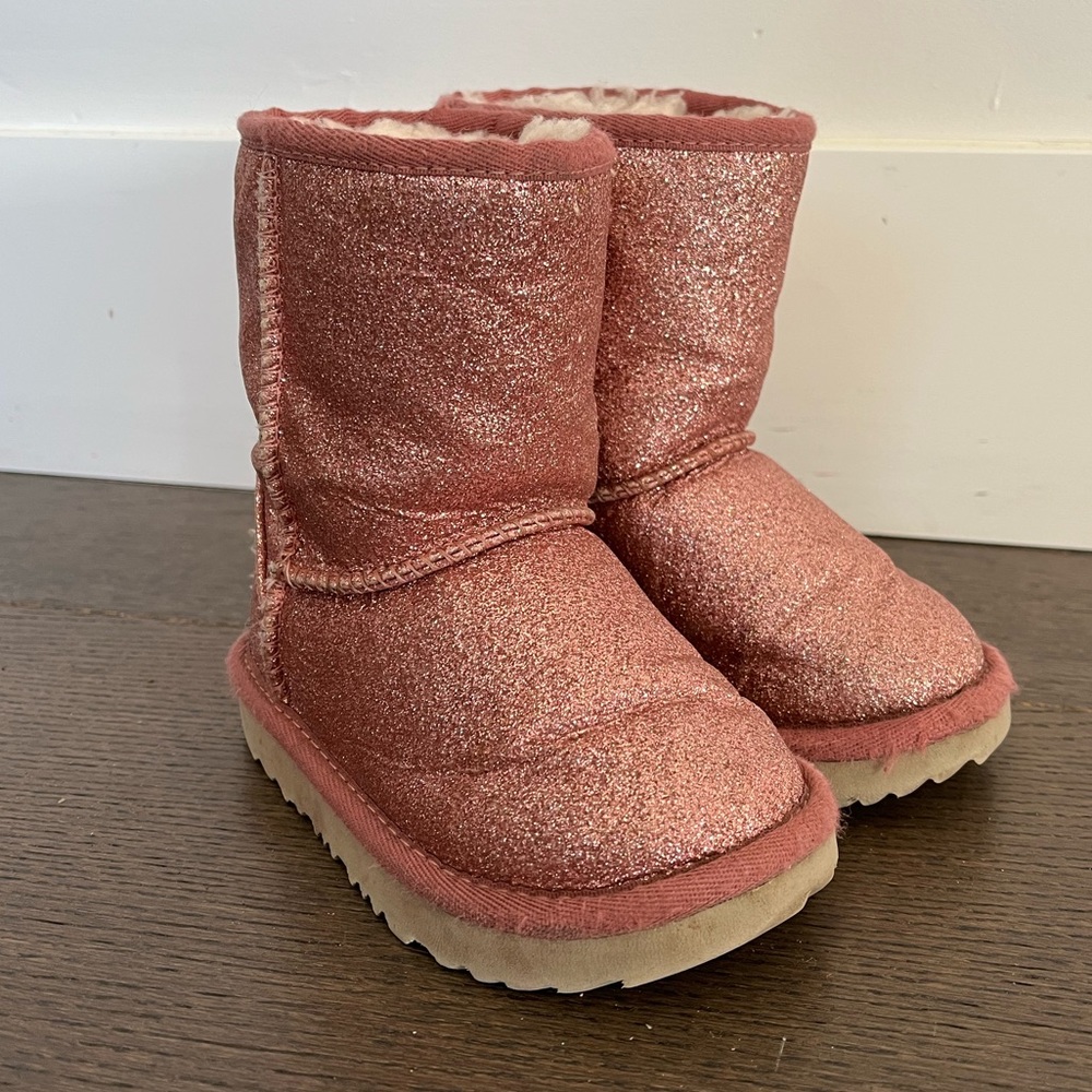 Sparkly pink Ugg boots